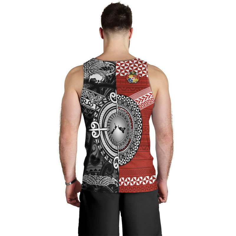 New Zealand And Tonga Men Tank Top Together Black