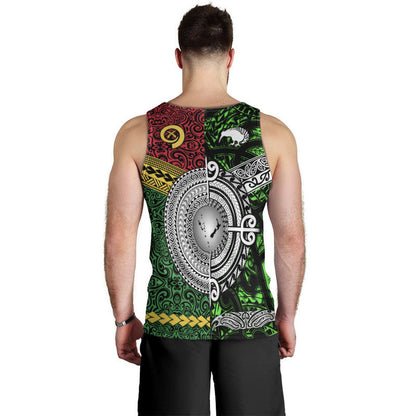 New Zealand And Vanuatu Men Tank Top Together Green