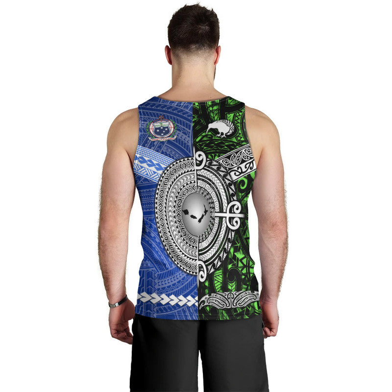 New Zealand And Samoa Men Tank Top Together Green