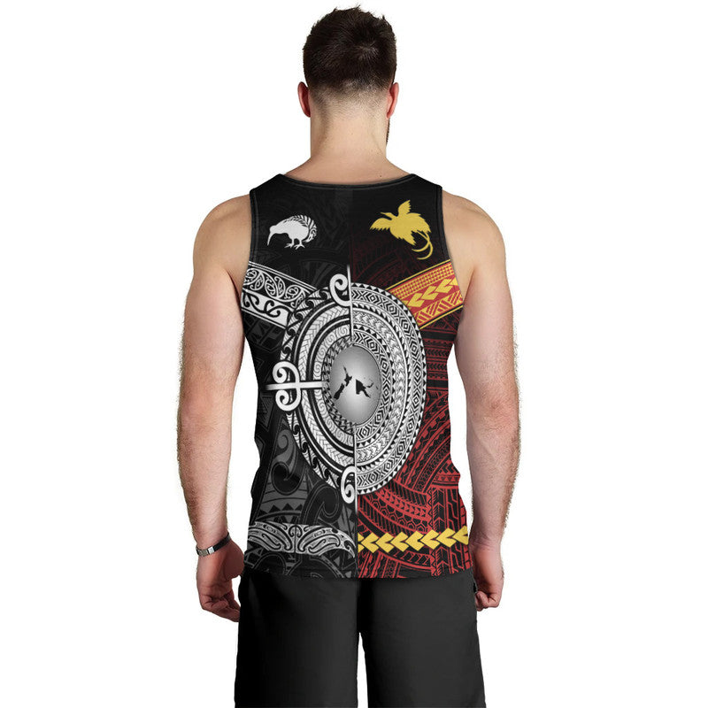 New Zealand And Papua New Guinea Men Tank Top Together Black