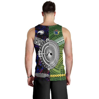 New Zealand And Cook Islands Men Tank Top Together Purple