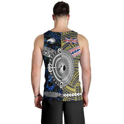 New Zealand And Niue Men Tank Top Together Blue