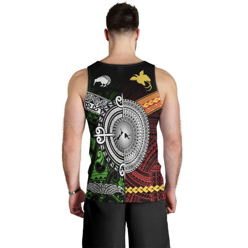 New Zealand And Papua New Guinea Men Tank Top Together Green