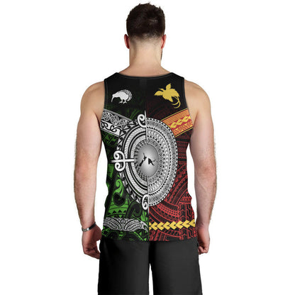 New Zealand And Papua New Guinea Men Tank Top Together Green
