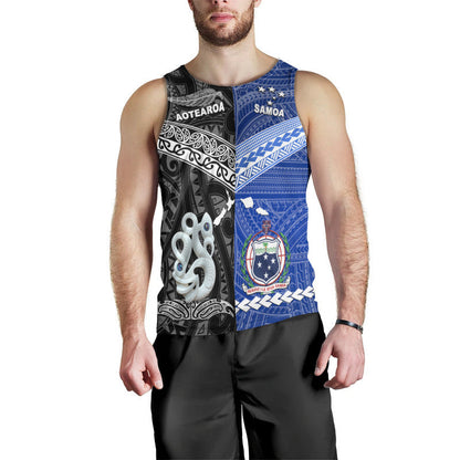 New Zealand And Samoa Men Tank Top Together Black