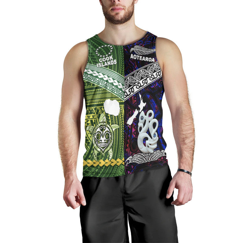 New Zealand And Cook Islands Men Tank Top Together Purple