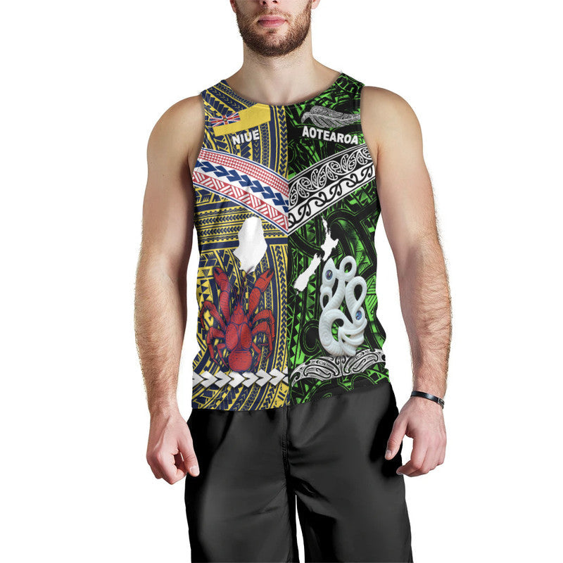 New Zealand And Niue Men Tank Top Together Green