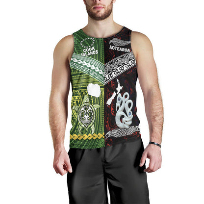 New Zealand And Cook Islands Men Tank Top Together Red