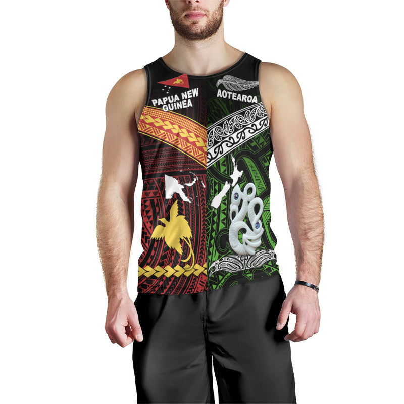 New Zealand And Papua New Guinea Men Tank Top Together Green