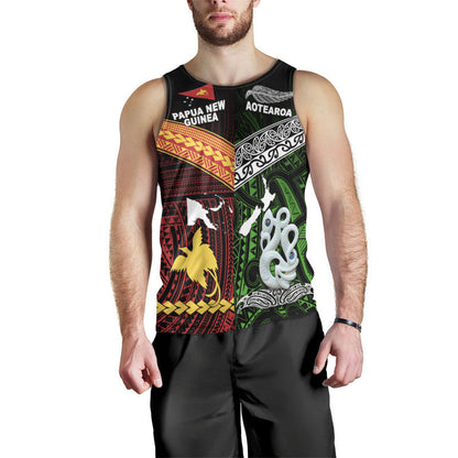 New Zealand And Papua New Guinea Men Tank Top Together Green
