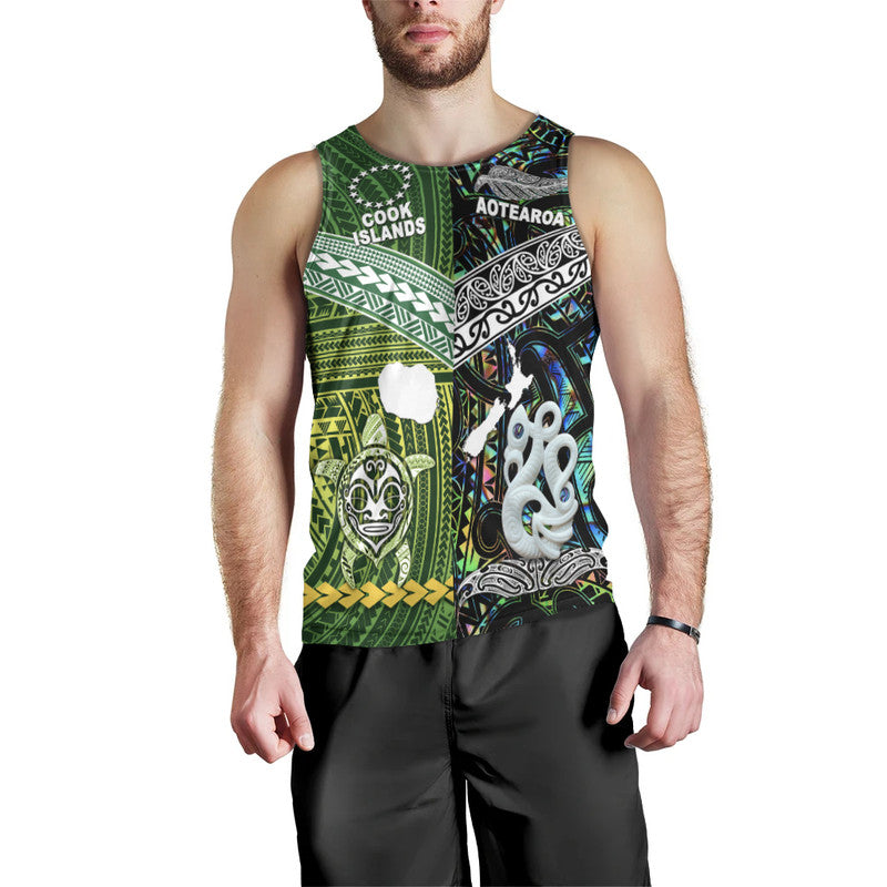 New Zealand And Cook Islands Men Tank Top Together Paua Shell