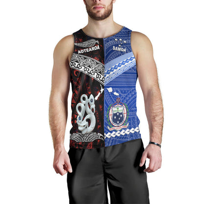 New Zealand And Samoa Men Tank Top Together Red