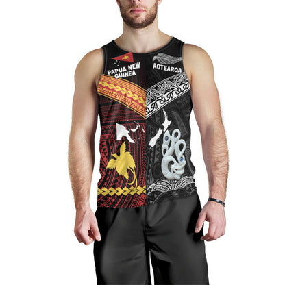 New Zealand And Papua New Guinea Men Tank Top Together Black