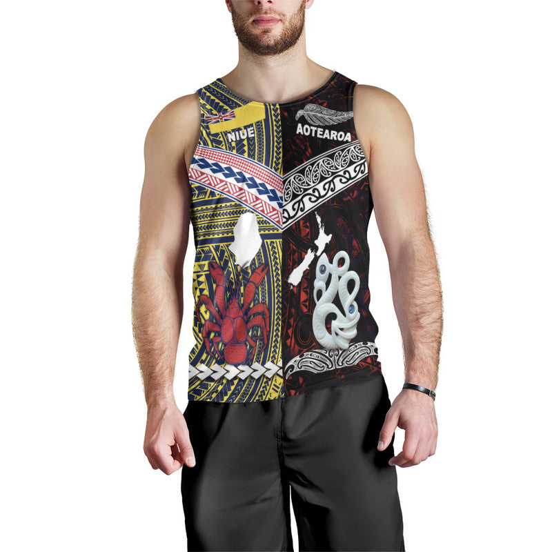 New Zealand And Niue Men Tank Top Together Red