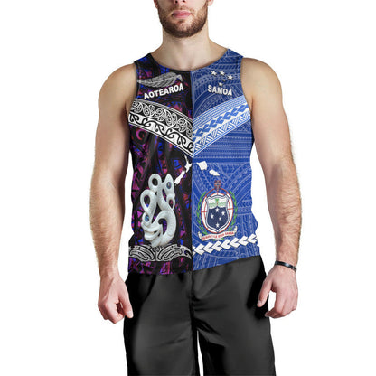 New Zealand And Samoa Men Tank Top Together Purple