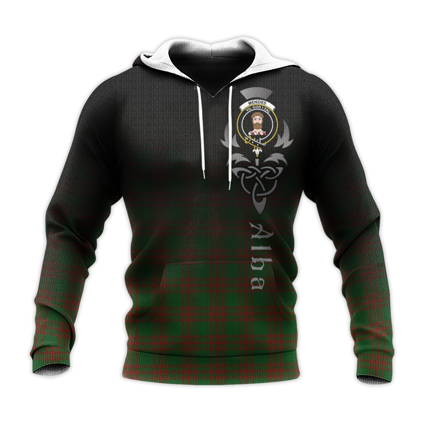 Printivon Menzies Tartan Crest Alba Celtic Hoodie