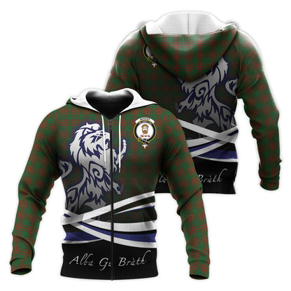 Printivon Menzies Tartan Scottish Lion Hoodie