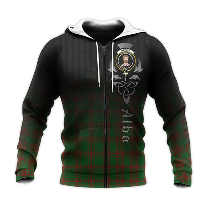Printivon Menzies Tartan Crest Alba Celtic Hoodie
