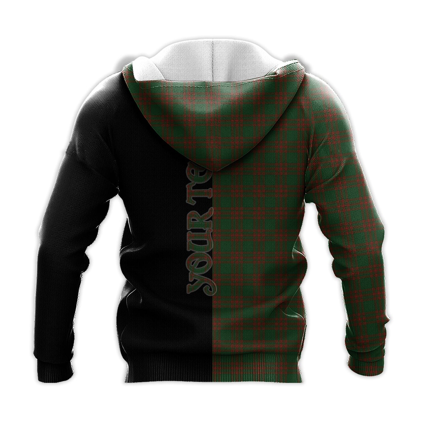 Printivon Menzies Tartan Personalize Half Hoodie