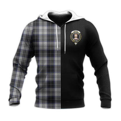 Printivon Menzies Black Dress Tartan Personalize Half Hoodie