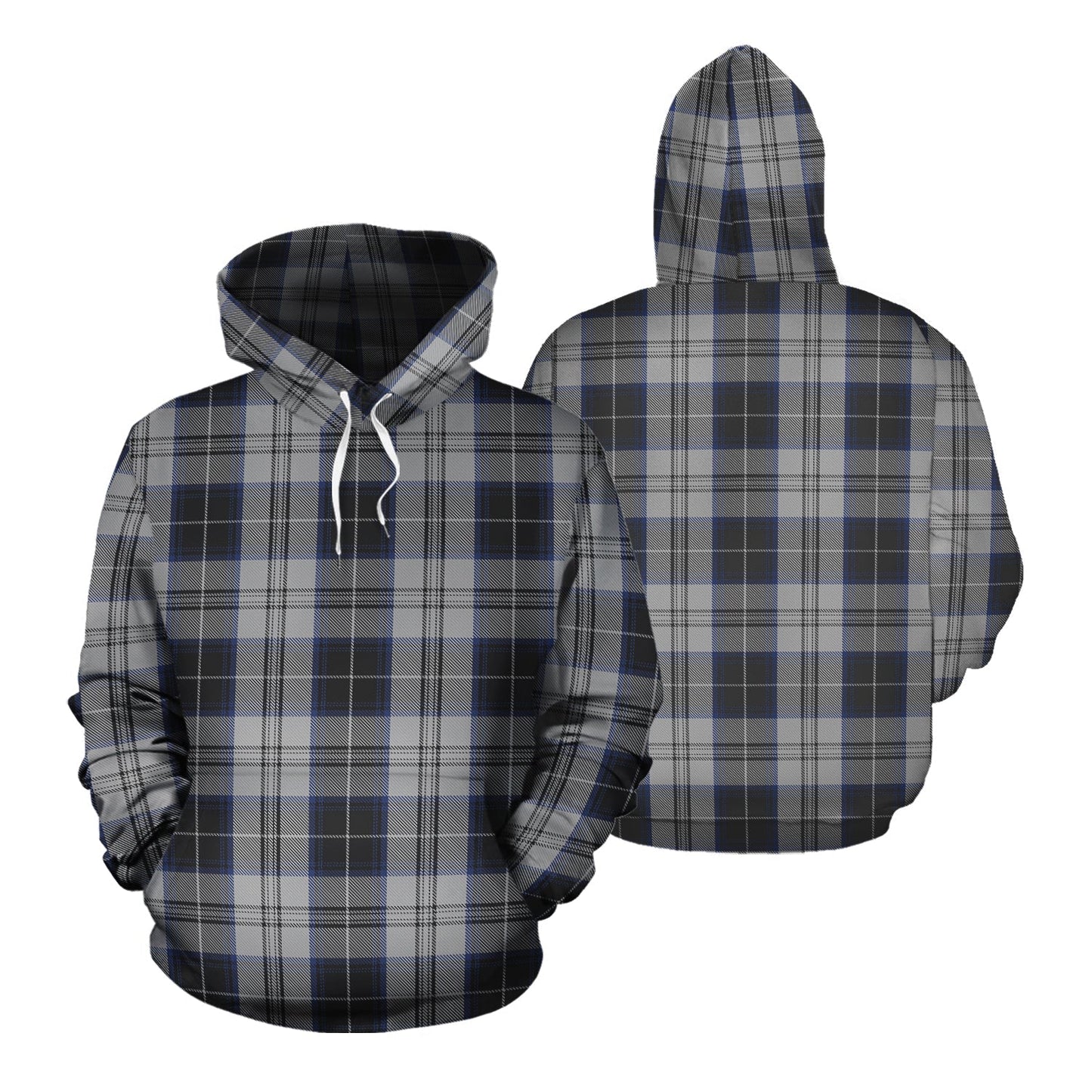 Printivon Menzies Black Dress Tartan Hoodie