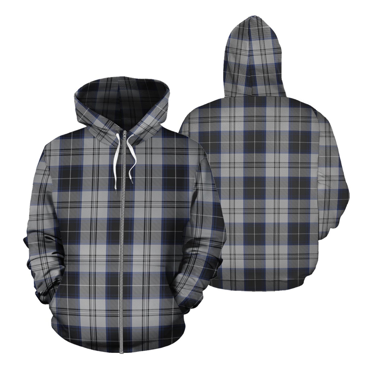 Printivon Menzies Black Dress Tartan Hoodie