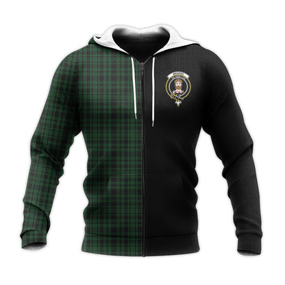 Printivon Menzies Green Tartan Personalize Half Hoodie