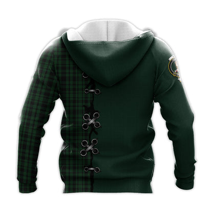 Printivon Menzies Green Tartan Hoodie Lion Rampant And Celtic Thistle Style