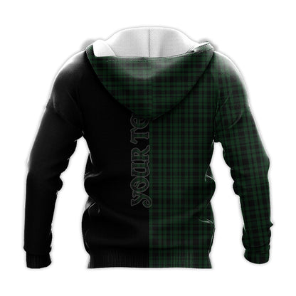 Printivon Menzies Green Tartan Personalize Half Hoodie