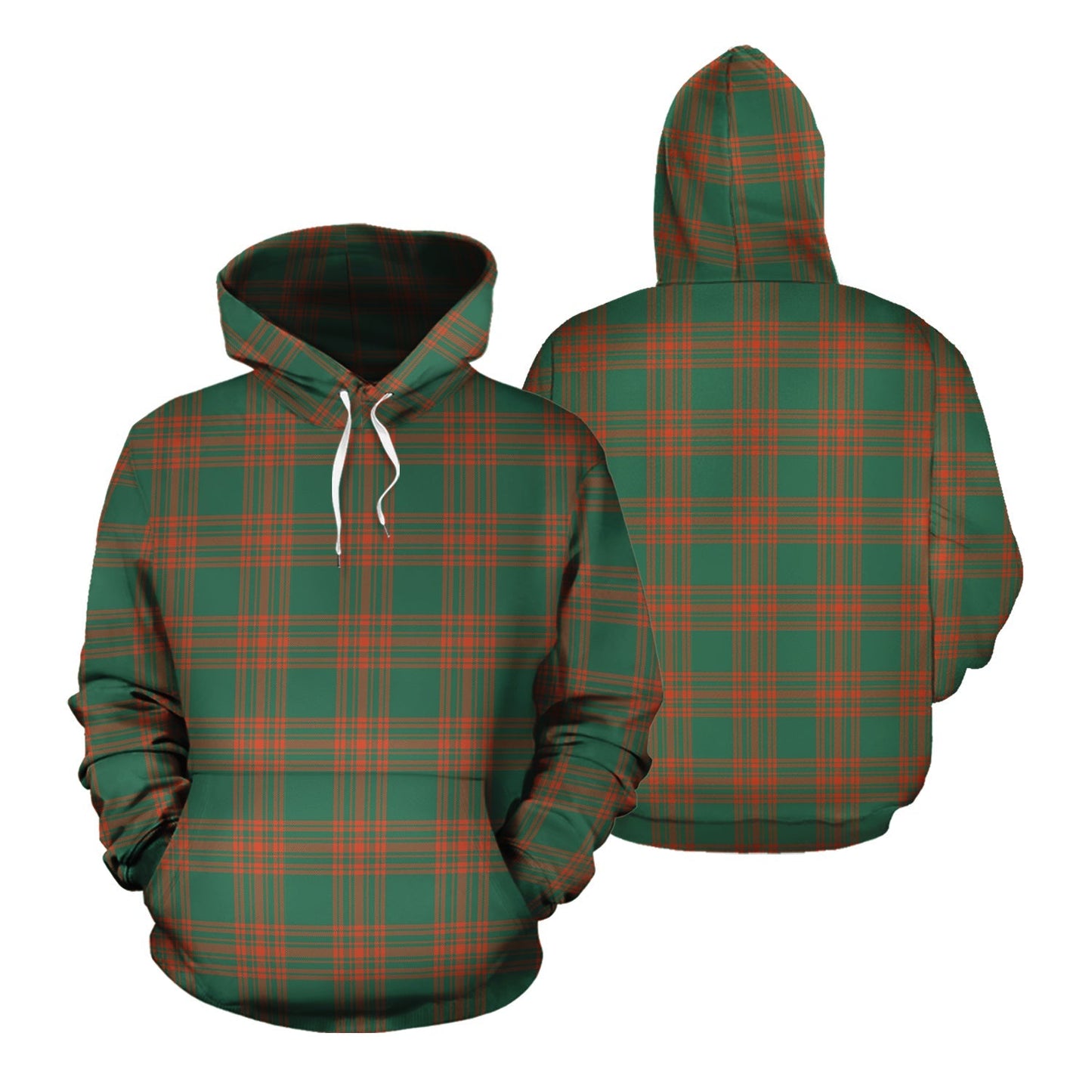 Printivon Menzies Green Ancient Tartan Hoodie