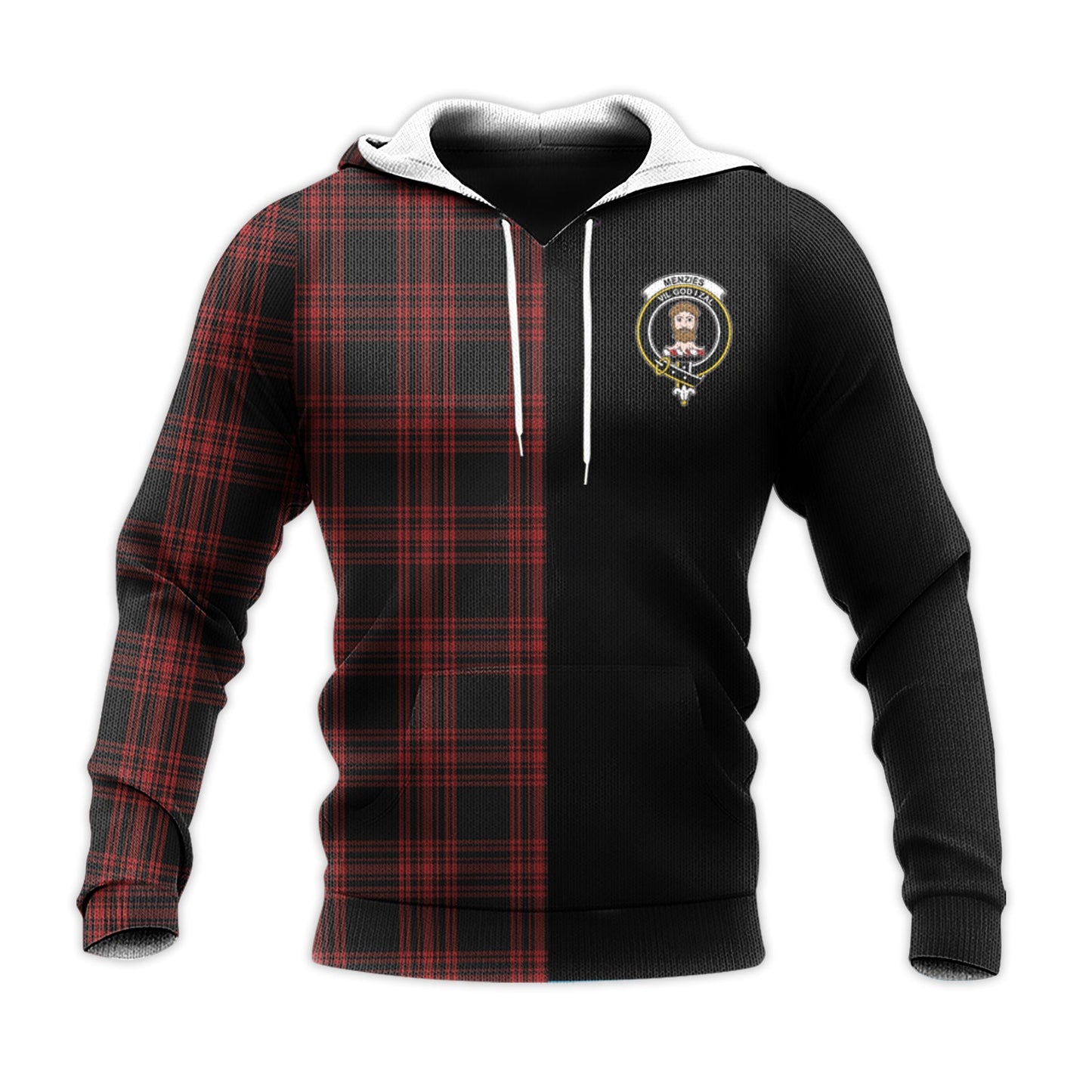 Printivon Menzies Hunting Tartan Personalize Half Hoodie