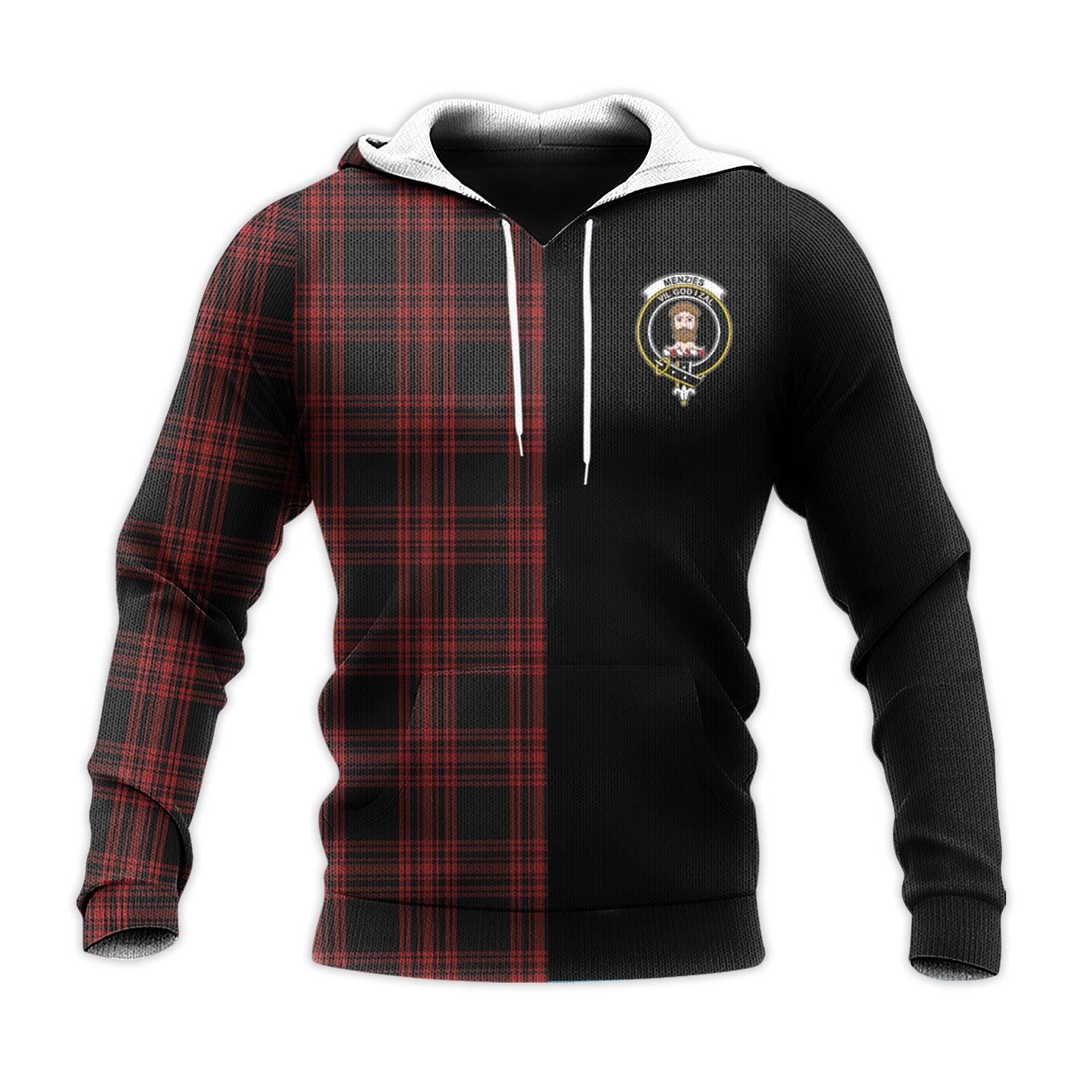 Printivon Menzies Hunting Tartan Personalize Half Hoodie