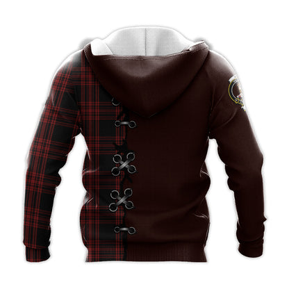 Printivon Menzies Hunting Tartan Hoodie Lion Rampant And Celtic Thistle Style