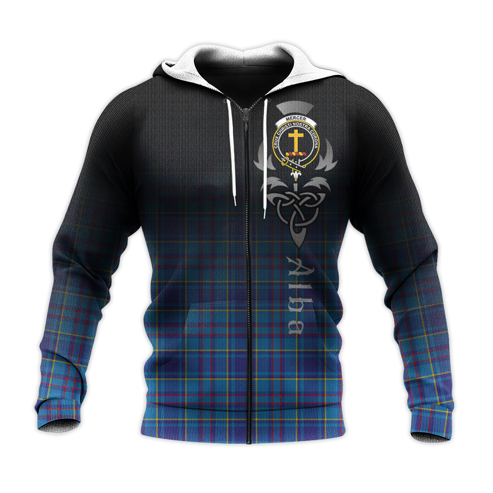 Printivon Mercer Modern Tartan Crest Alba Celtic Hoodie
