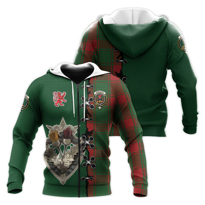 Printivon Middleton Tartan Hoodie Lion Rampant And Celtic Thistle Style