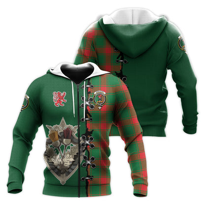 Printivon Middleton Modern Tartan Hoodie Lion Rampant And Celtic Thistle Style