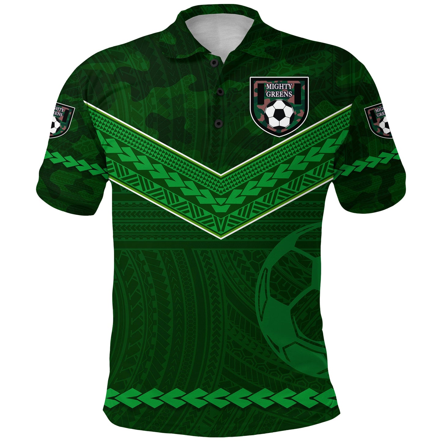 Custom Personalised Mighty Greens Polo Shirt Military Football Team Simple Style, Custom Text And Number