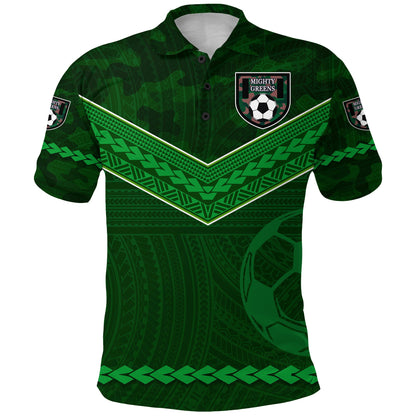 Custom Personalised Mighty Greens Polo Shirt Military Football Team Simple Style, Custom Text And Number