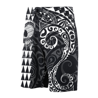 Hawaii Polynesian Warrior Board Shorts White