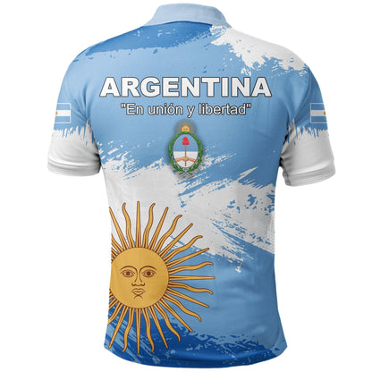 Argentina Polo Shirt Argentina Flag Brush