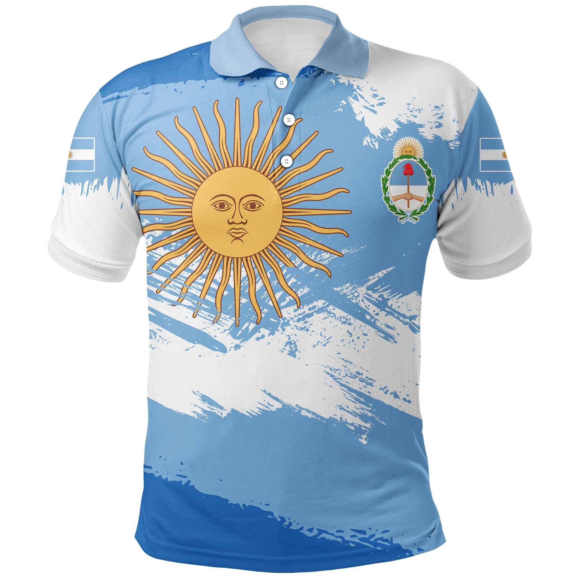 Argentina Polo Shirt Argentina Flag Brush