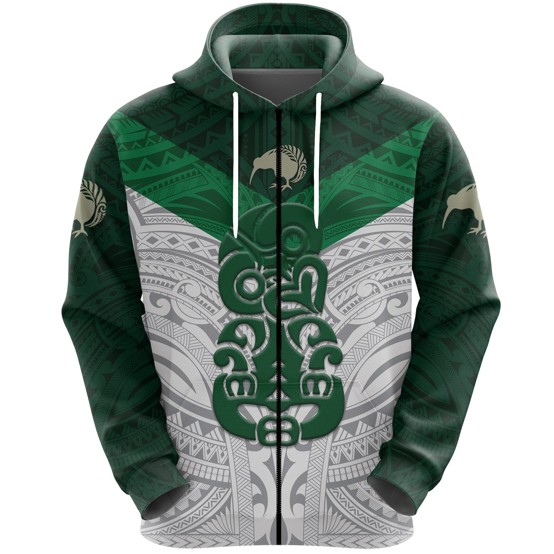 Aotearoa Rugby Zip Hoodie Maori Kiwi