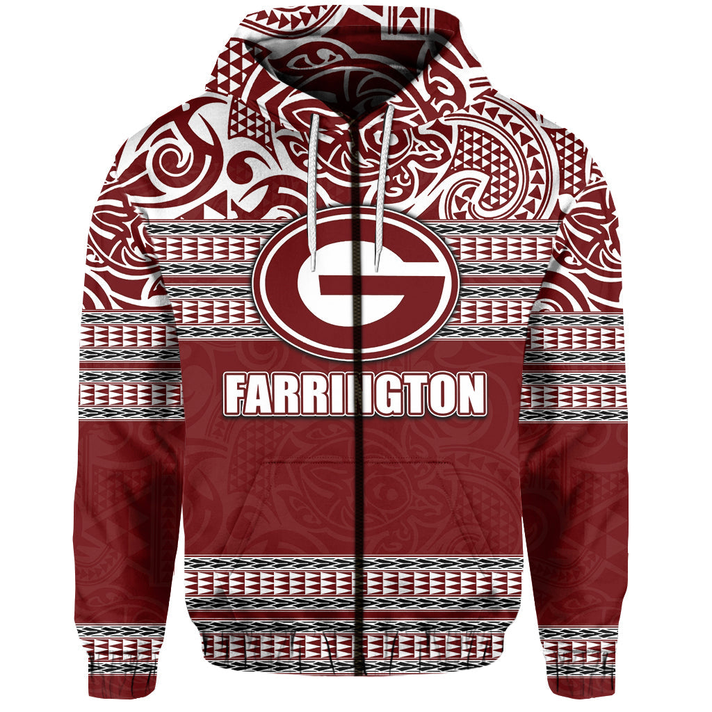 ( Personalised)Hawaii Farrington High School Zip Hoodie No.1
