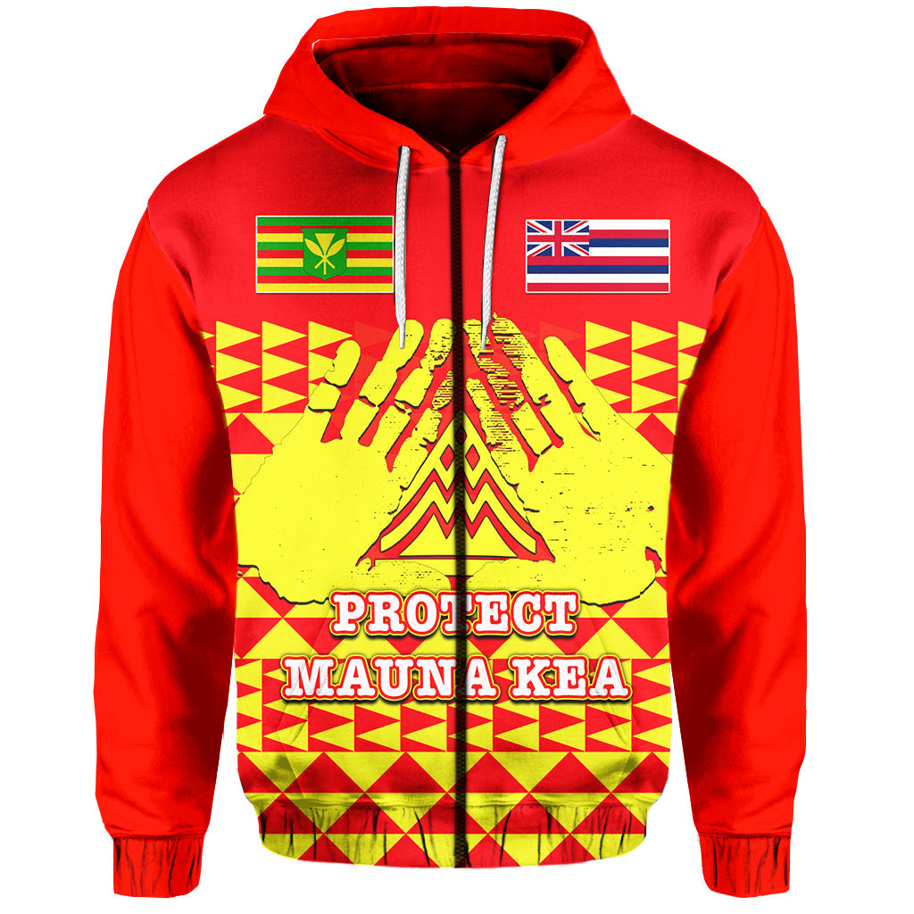 ( Personalised)Hawaii Zip Hoodie Protect Mauna Kea