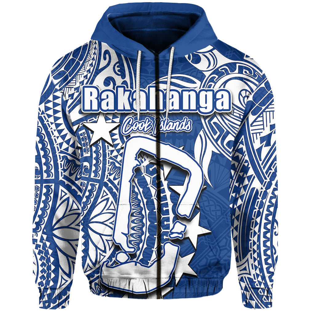 ( Personalised)Cook Islands Zip Hoodie Rakahanga