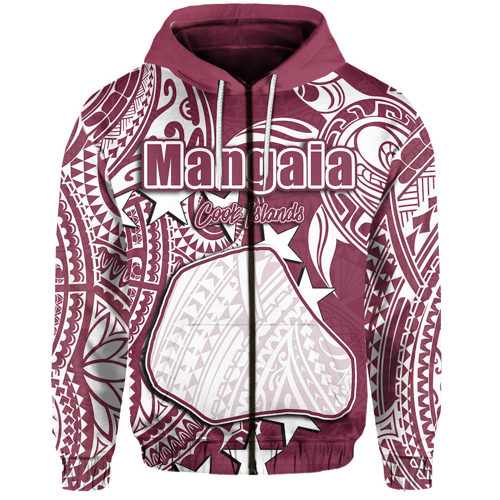 Cook Islands Polynesian Unisex Printed Zip Hoodie Mangaia