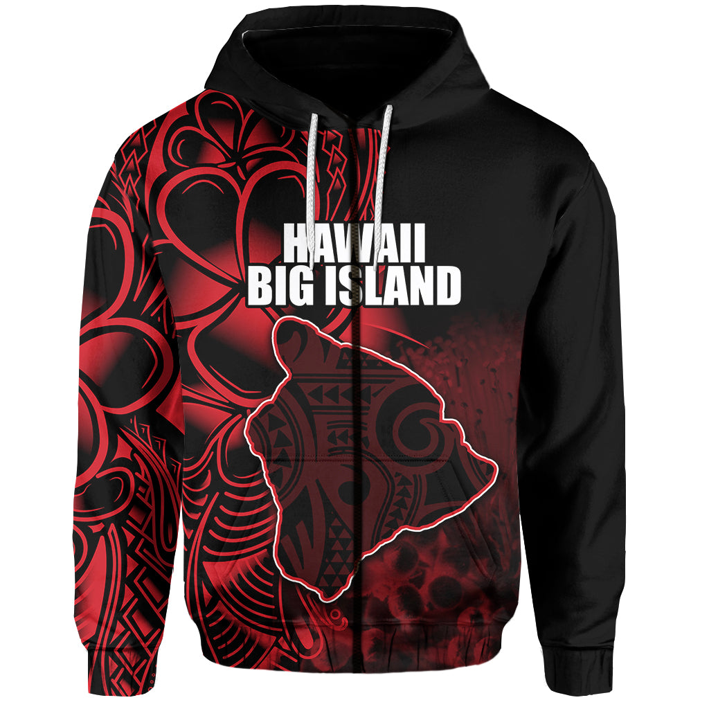 ( Personalised) Hawaiian Islands Zip Hoodie The Big Island