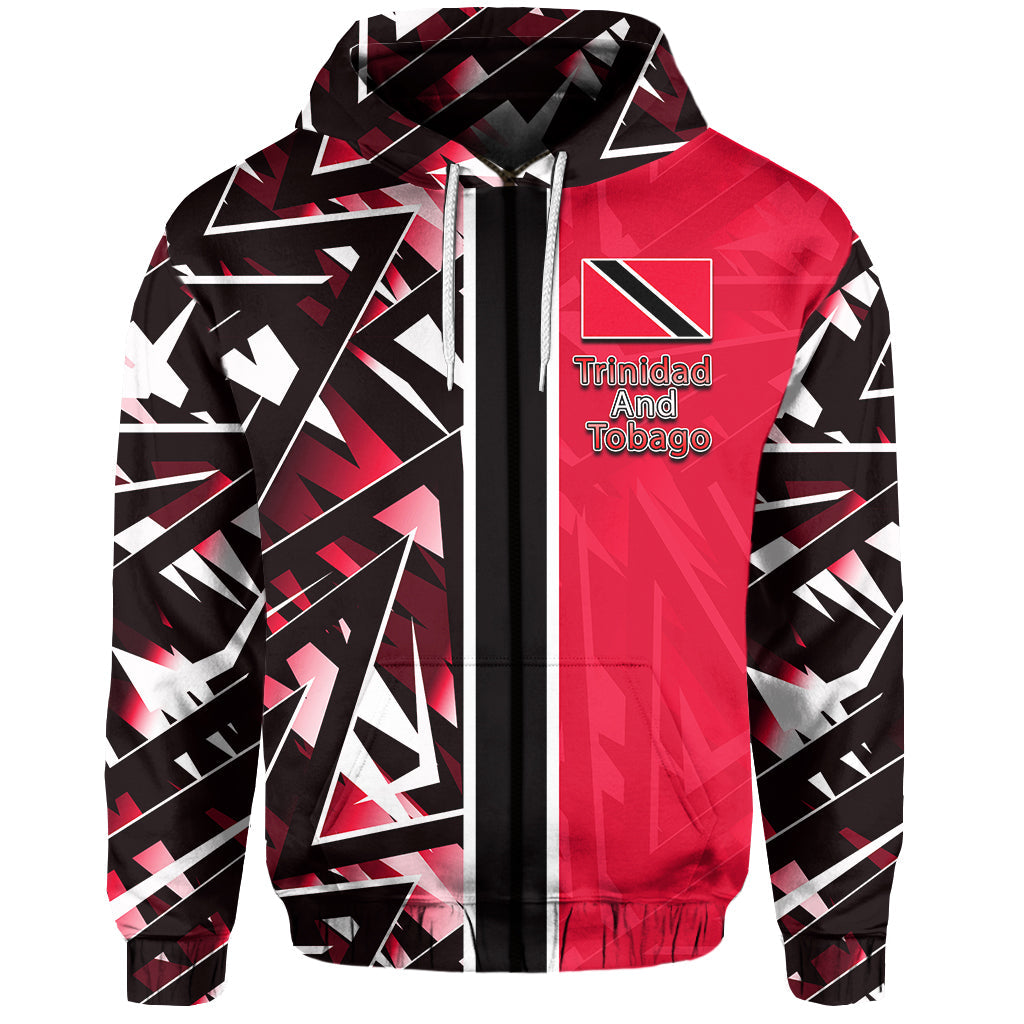 Custom Trinidad And Tobago Zip Hoodie Sport Style