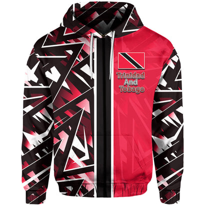 Custom Trinidad And Tobago Zip Hoodie Sport Style