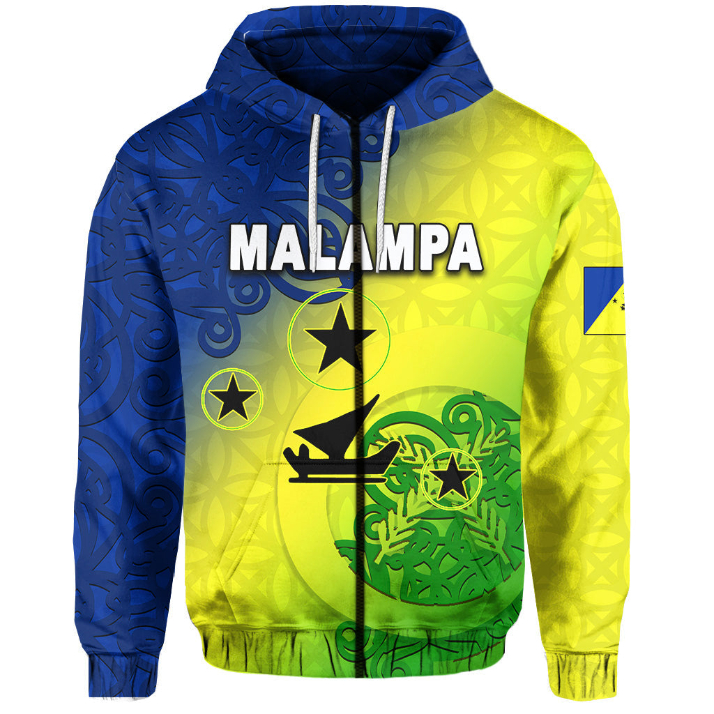Malampa Day Zip Hoodie Sand Drawing Of Vanuatu